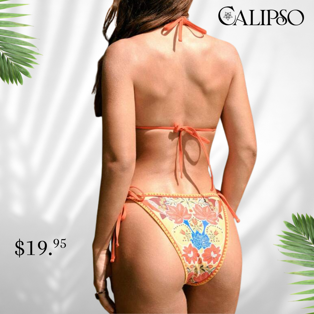 Fire flowers bikini
