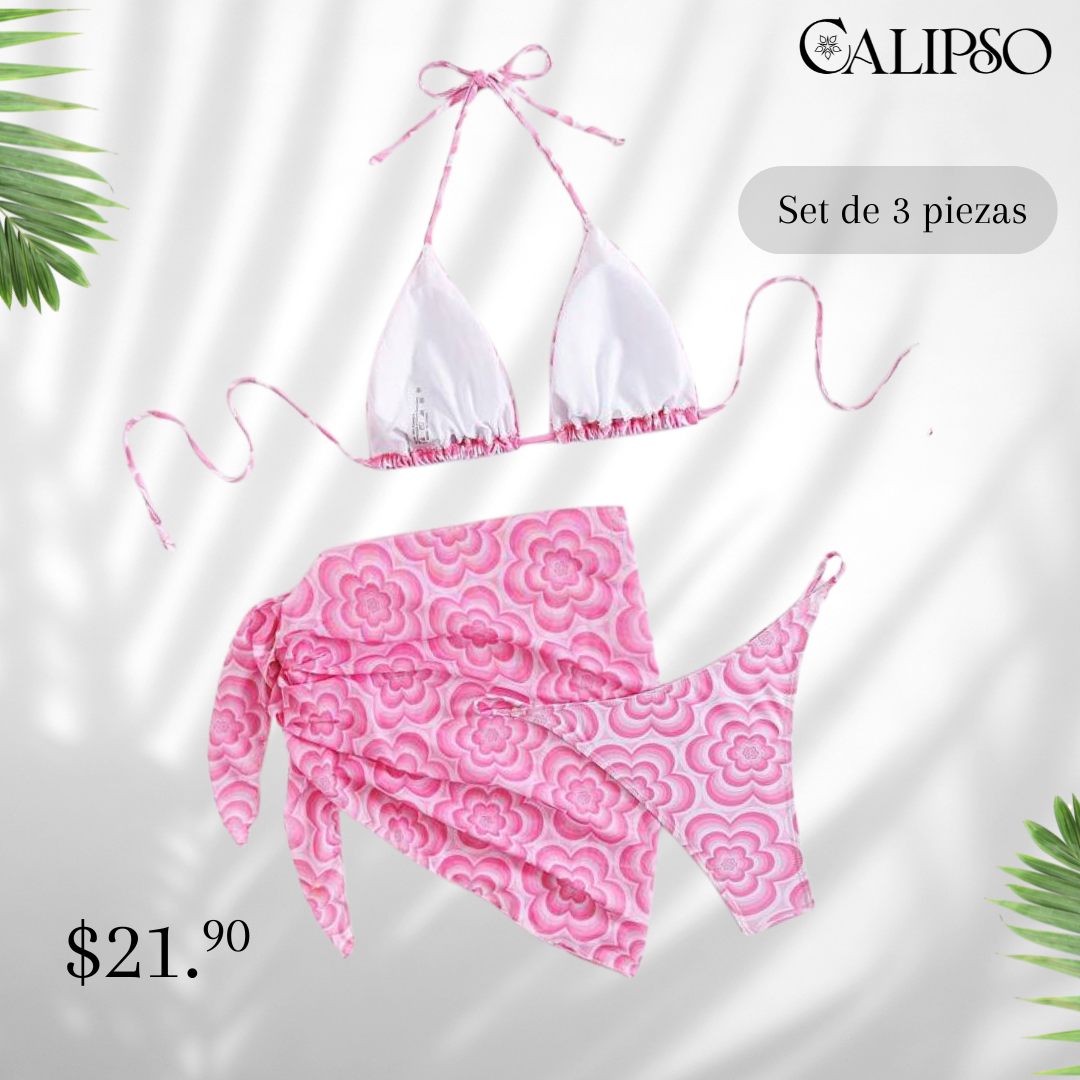 Pink flower set