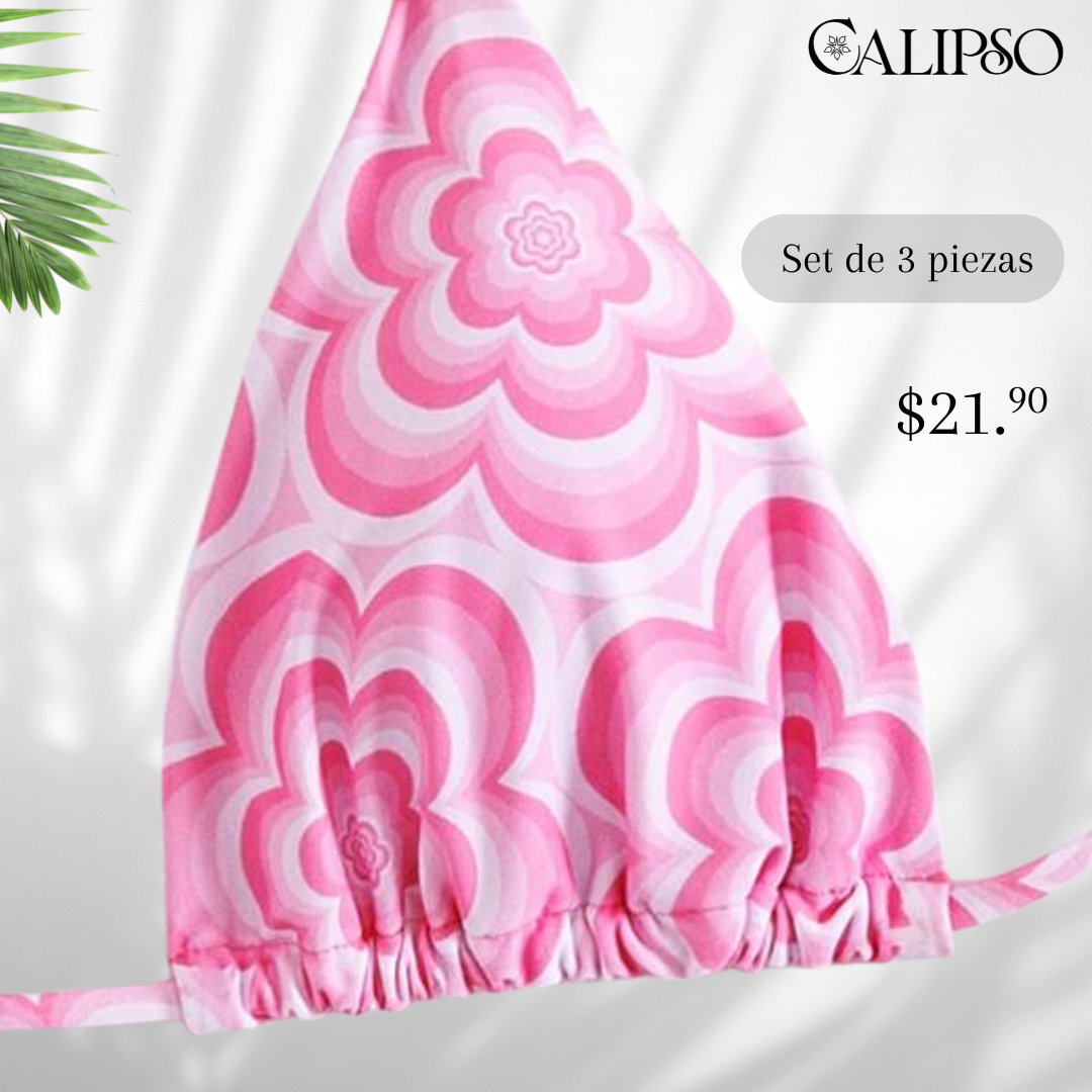Pink flower set
