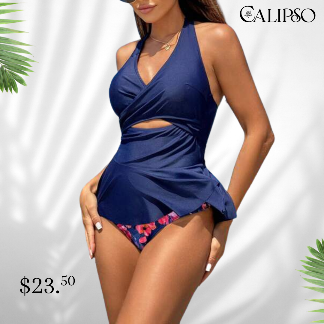 Floral wave bikini