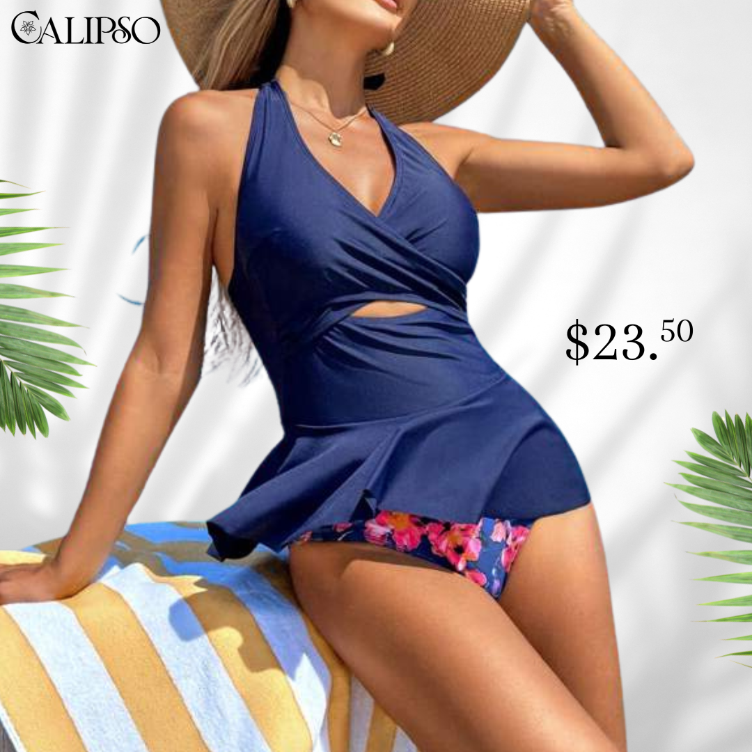 Floral wave bikini