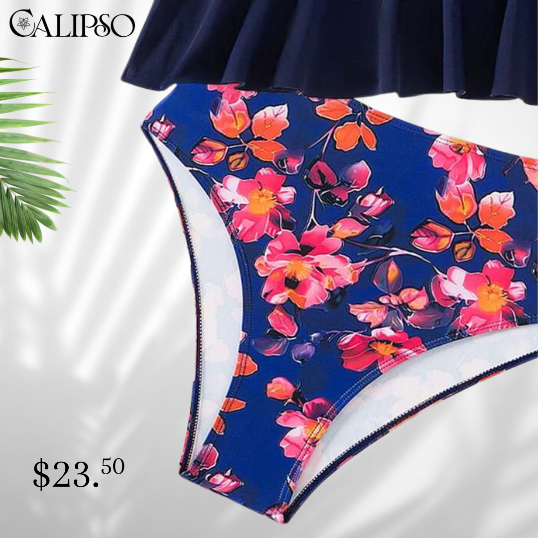 Floral wave bikini