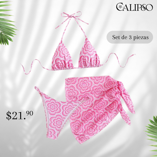 Pink flower set