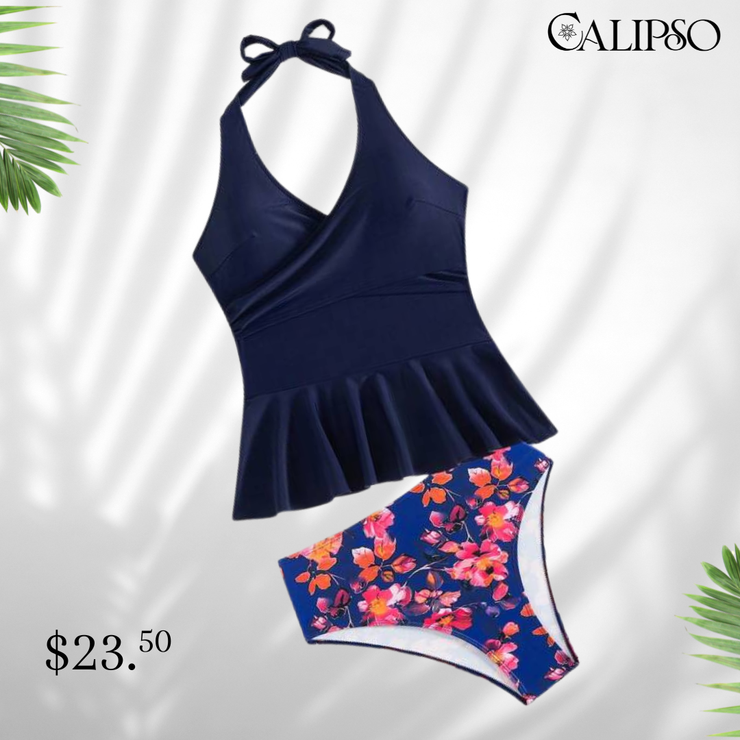 Floral wave bikini